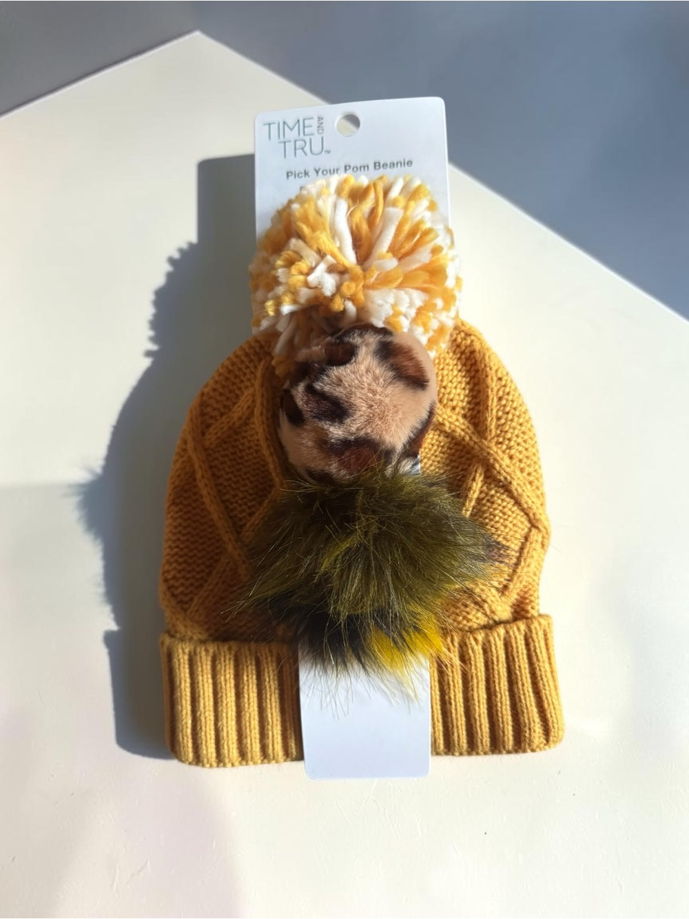 Time and Tru Pom Pom Beanie NWT